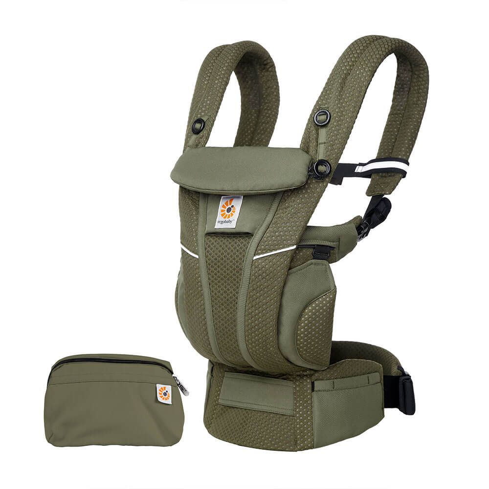 Marsupiu Ergobaby Omni Breeze Olive – Ultra Respirabil - imagine 5