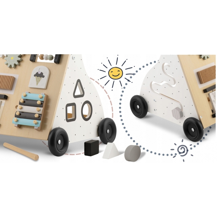 Antemergator Ricokids Lemn cu Activitati - imagine 3