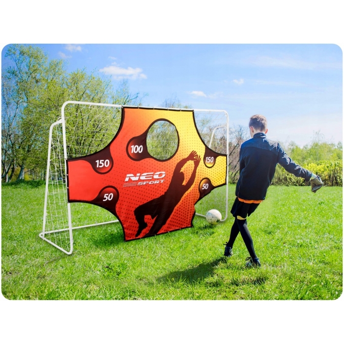 Poartă Fotbal Neo-Sport cu Plasă 245x80x155 cm - imagine 3