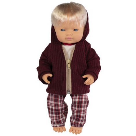 Păpușă Miniland Băiat 38 cm, Haine de Iarnă