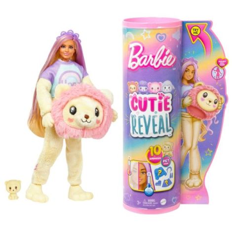 Barbie Cutie Reveal Leu - 10 Surprize Mattel - imagine 5
