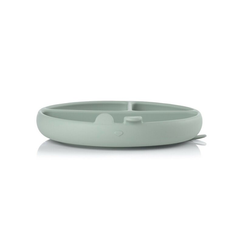 Farfurie BLW Jane cu Ventuză, Silicon BPA Free Mint - imagine 2