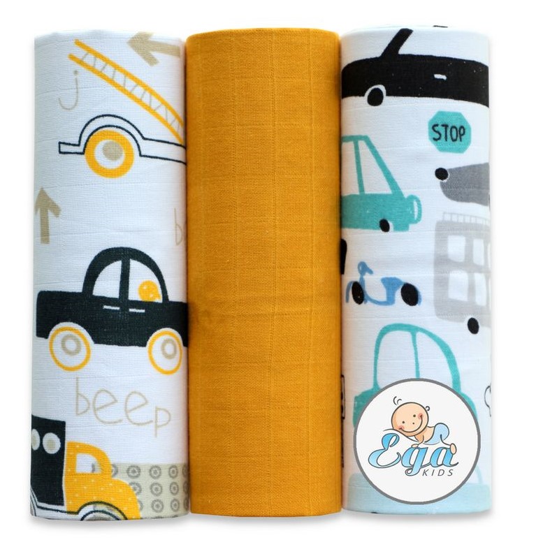 Set 3 scutece Egakids - delicatețe naturală 60x80cm - imagine 3