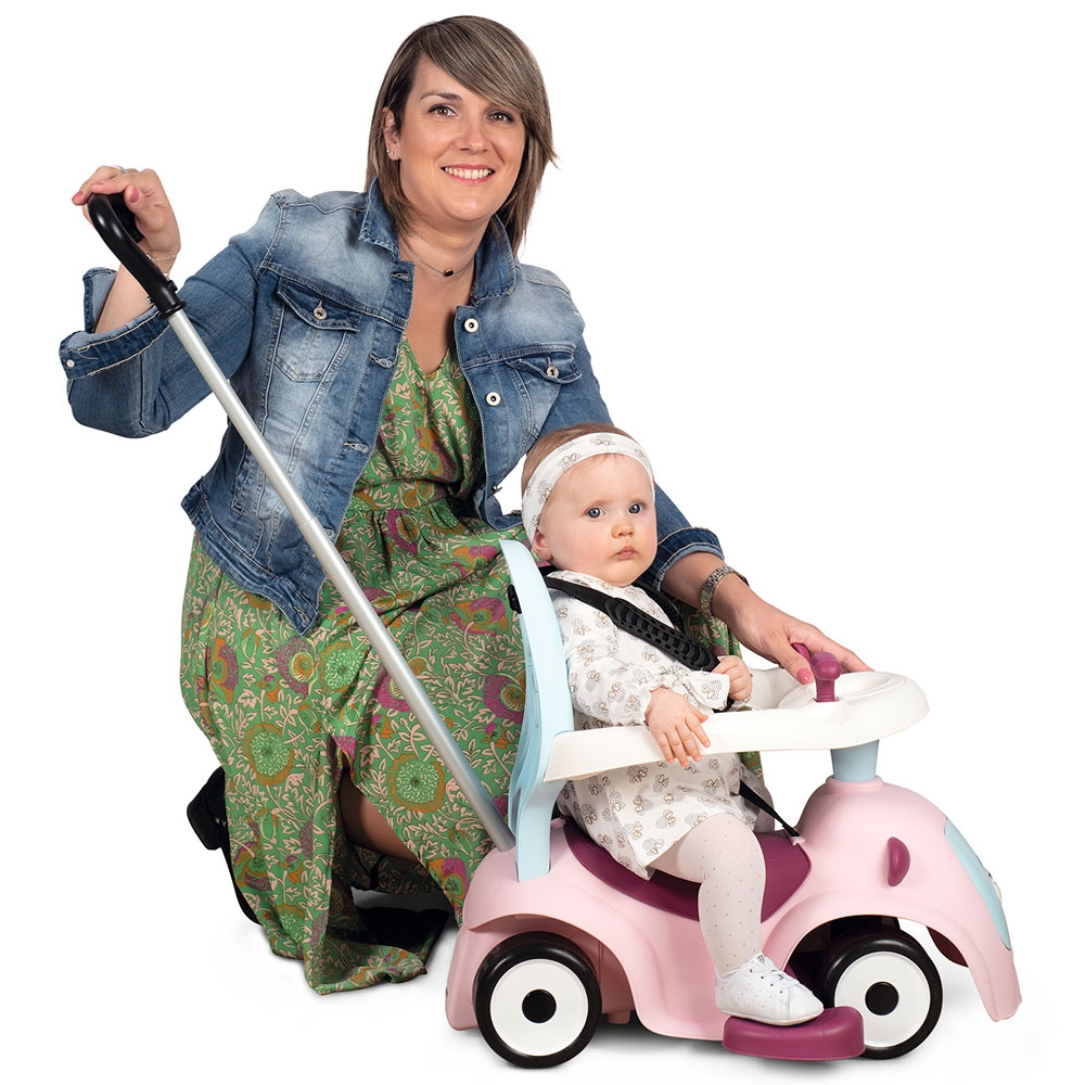 Mașinuță Smoby Maestro Pink | Cu protecție și spațiu jucării - imagine 6