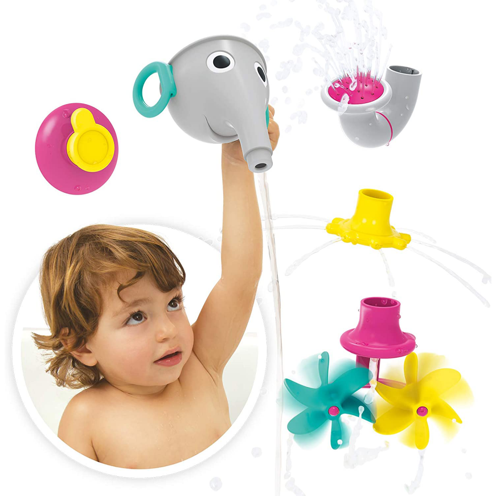 Jucarie baie Yookidoo Trompa Elefant Gri +18 luni - imagine 4
