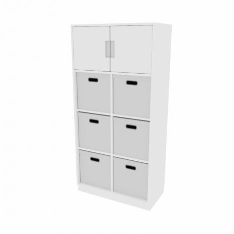 Set mobilier gradinita Quadro 99 Alb | Moje Bambino - imagine 2