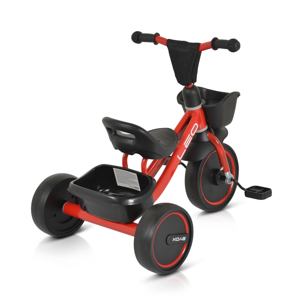 Tricicleta Byox Leo Red cu cosulete pentru copii