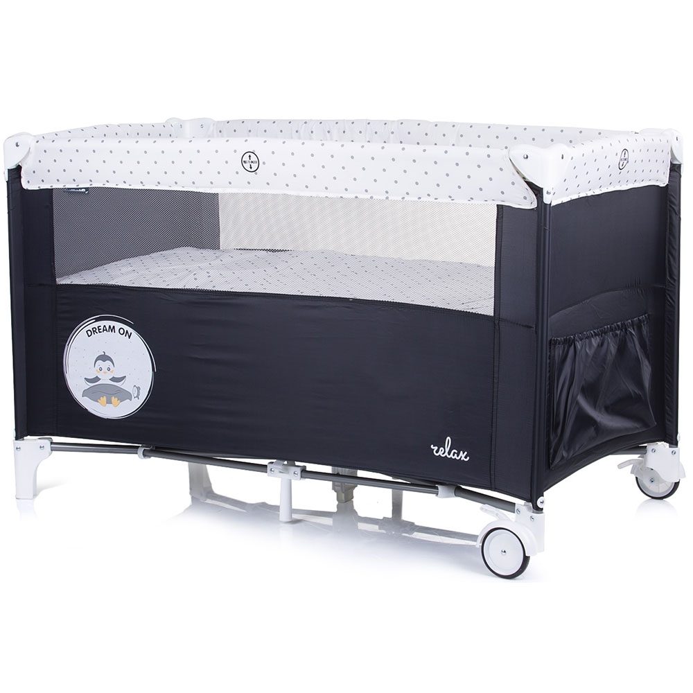 Patut pliabil Chipolino Relax Ebony, laterala culisanta - imagine 2