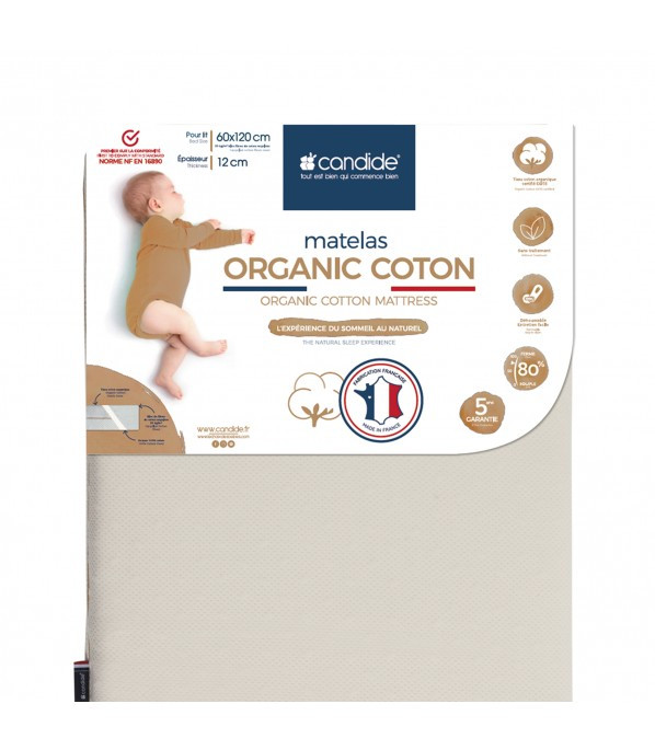 Saltea Candide Organic Bumbac 60x120cm - Somn Natural - imagine 3