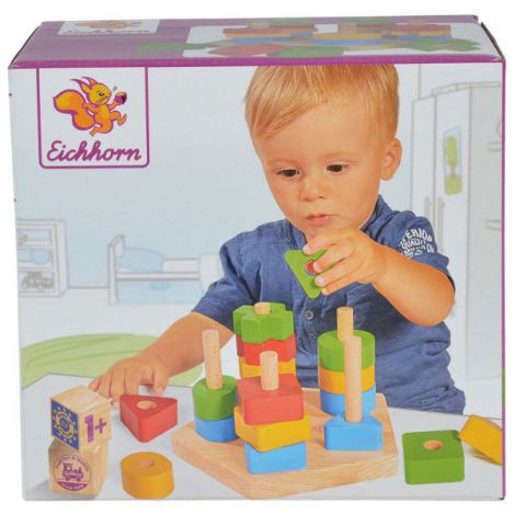 Jucarie din lemn Eichhorn Stacking Toy - imagine 3