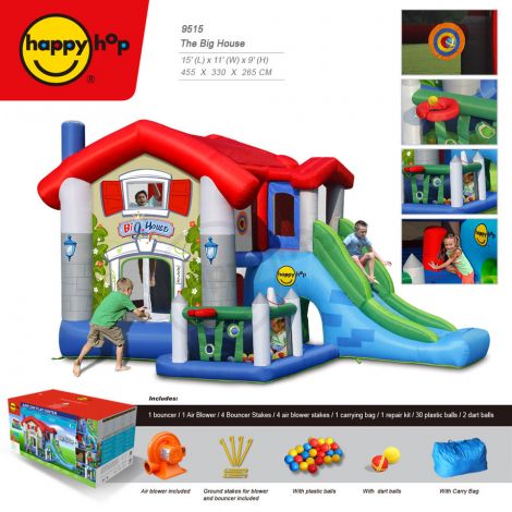 Castel Gonflabil Happy Hop Big House | 6 Zone de Joaca - imagine 4