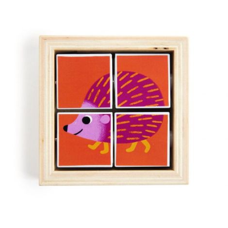 Puzzle Tournibist Djeco - 3 Animale Rotative - imagine 4