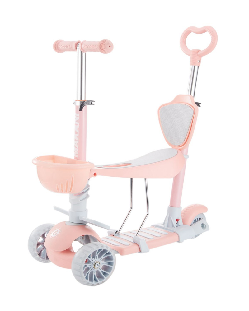 Trotineta KikkaBoo BonBon 4in1 Candy Pink, Roz