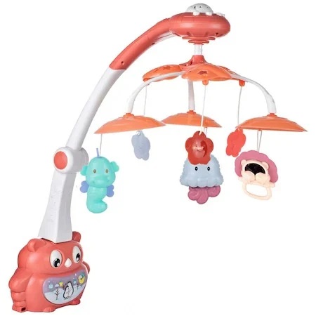 Carusel Muzical cu Proiector Pink Owl Malplay