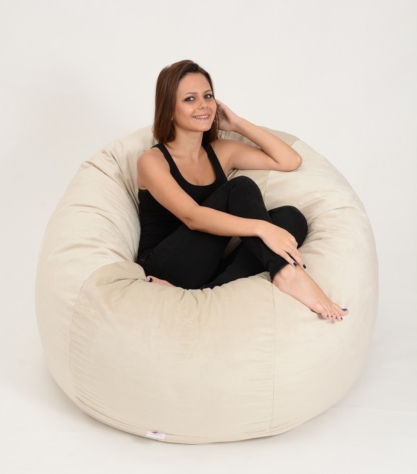 Fotoliu Pufrelax King Size Beige Memory Mix - imagine 6