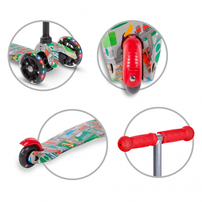 Trotineta Kidwell uno City, Ghidon Reglabil, LED - imagine 6