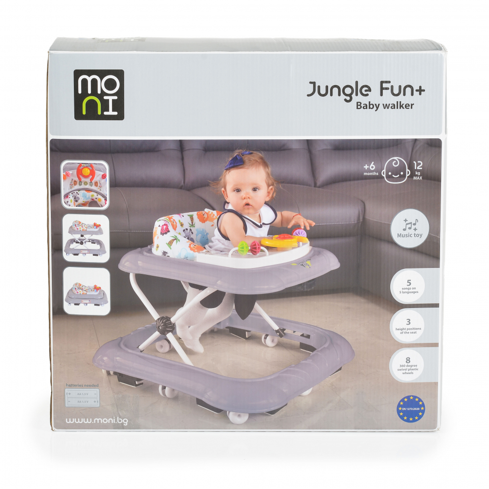 Premergator Moni Jungle Fun Plus Grey, Interactiv - imagine 2