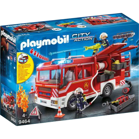 Mașină de Pompieri Playmobil cu Furtun și Lumini