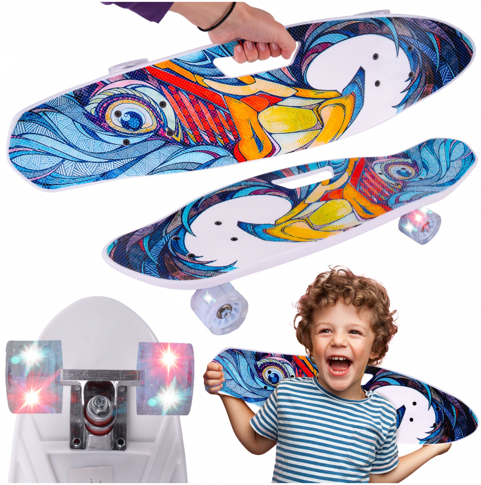Skateboard Malplay Copii cu Maner si Roti LED - imagine 2