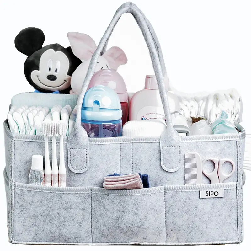 Organizator Scutece Sipo, 8 Buzunare, Gri - imagine 5