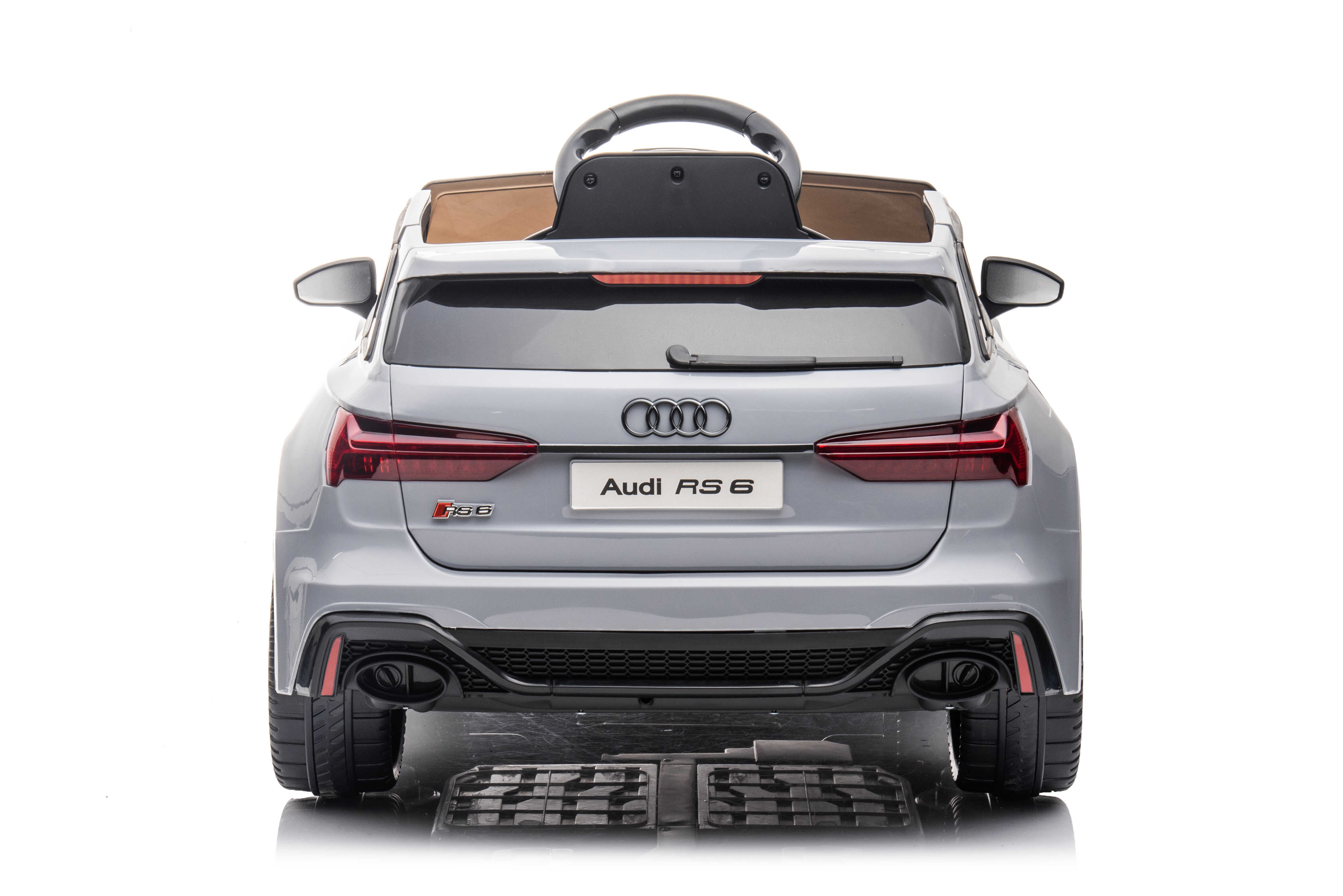 Mașinuța Electrică Audi RS6 12V Gri - imagine 2