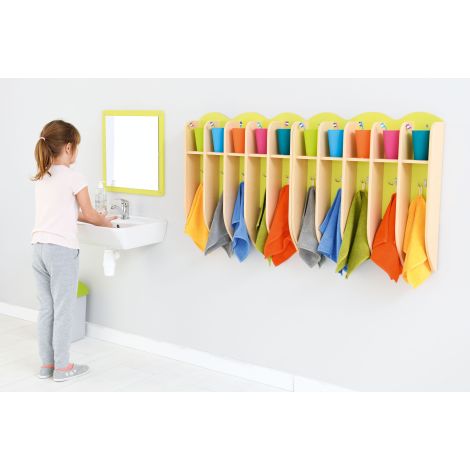 Cuier baie Moje Bambino, 5 carlige, Verde - imagine 3