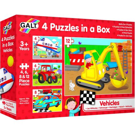 Set 4 Puzzle Vehicule Galt 3-6 Ani