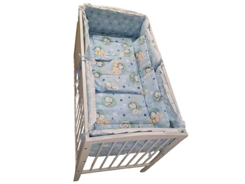 Lenjerie Baby Teddy Mykids 4+1, Albastru