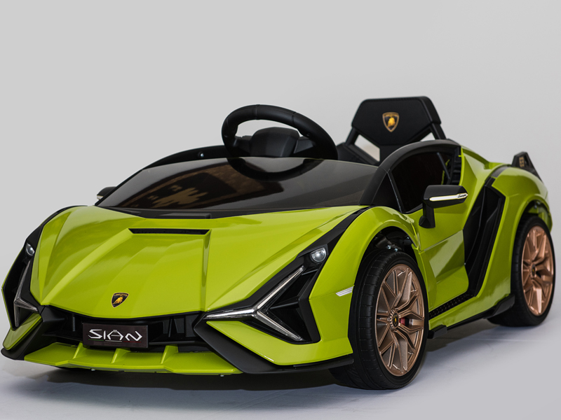 Masinuta Electrica Lamborghini Sian Verde, 70W, Scaun Piele