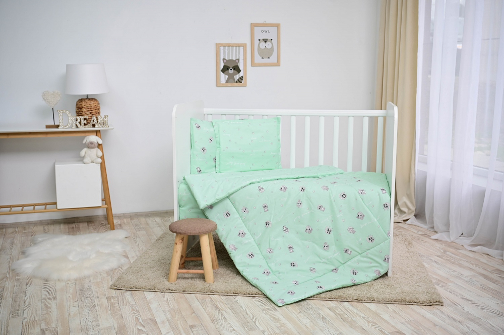 Set Lenjerie Pat 4 Piese Bumbac Ranforce Friends Green - imagine 2