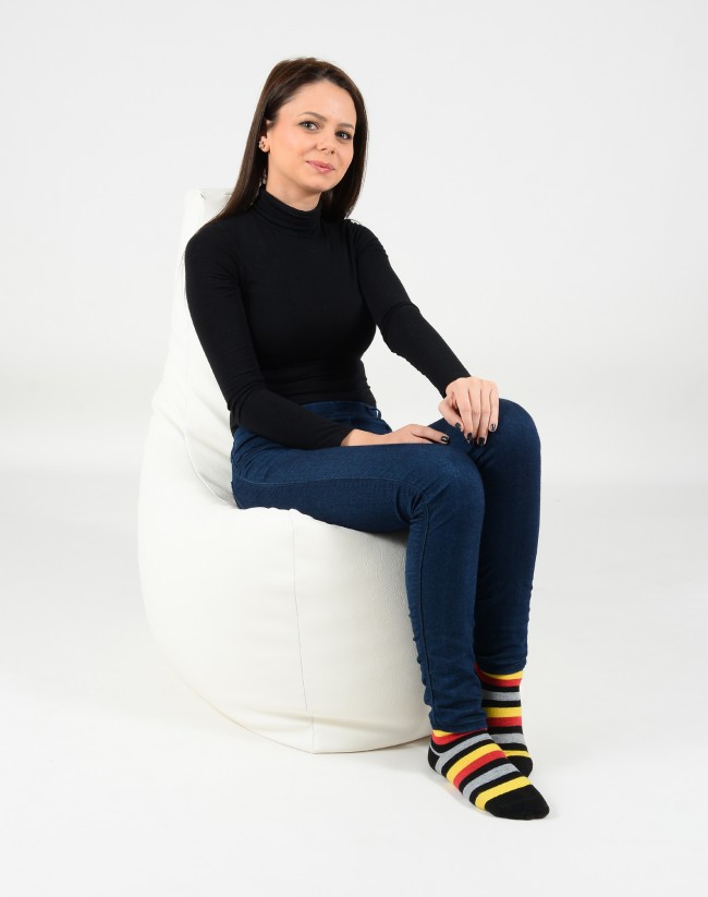 Fotoliu Sunlounger White Pufrelax | Confort și Design