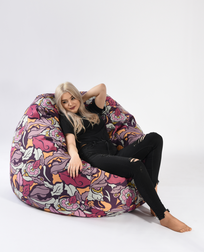 Fotoliu Puf King Size Flower Power Pufrelax
