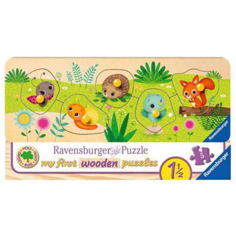 Puzzle Lemn Animalute 5Pcs Ravensburger - imagine 2