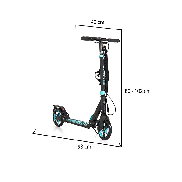 Trotineta Byox Plexus Turquoise, Aluminiu, 10 Ani+ - imagine 6