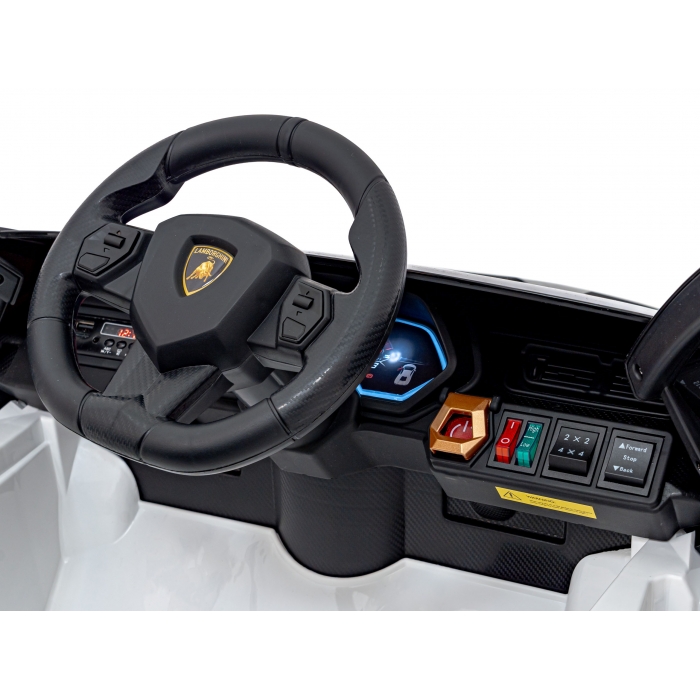 Masinuta Electrica Lamborghini Sian Alb 106W | 2 Locuri - imagine 6