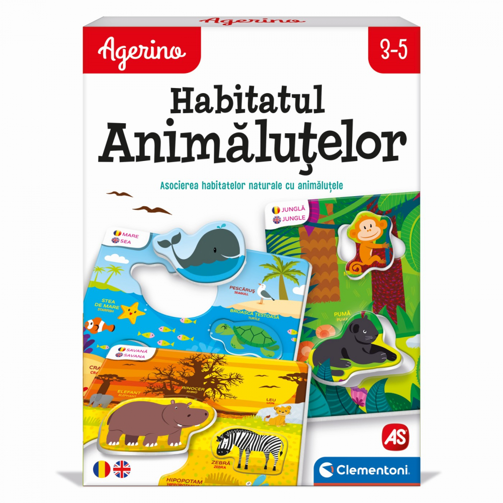 AGERINO Habitatul Animalelor - Joc Educativ Bilingv