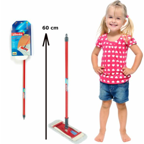 Mop Jucărie Vileda Klein, Roz, 67.5 cm
