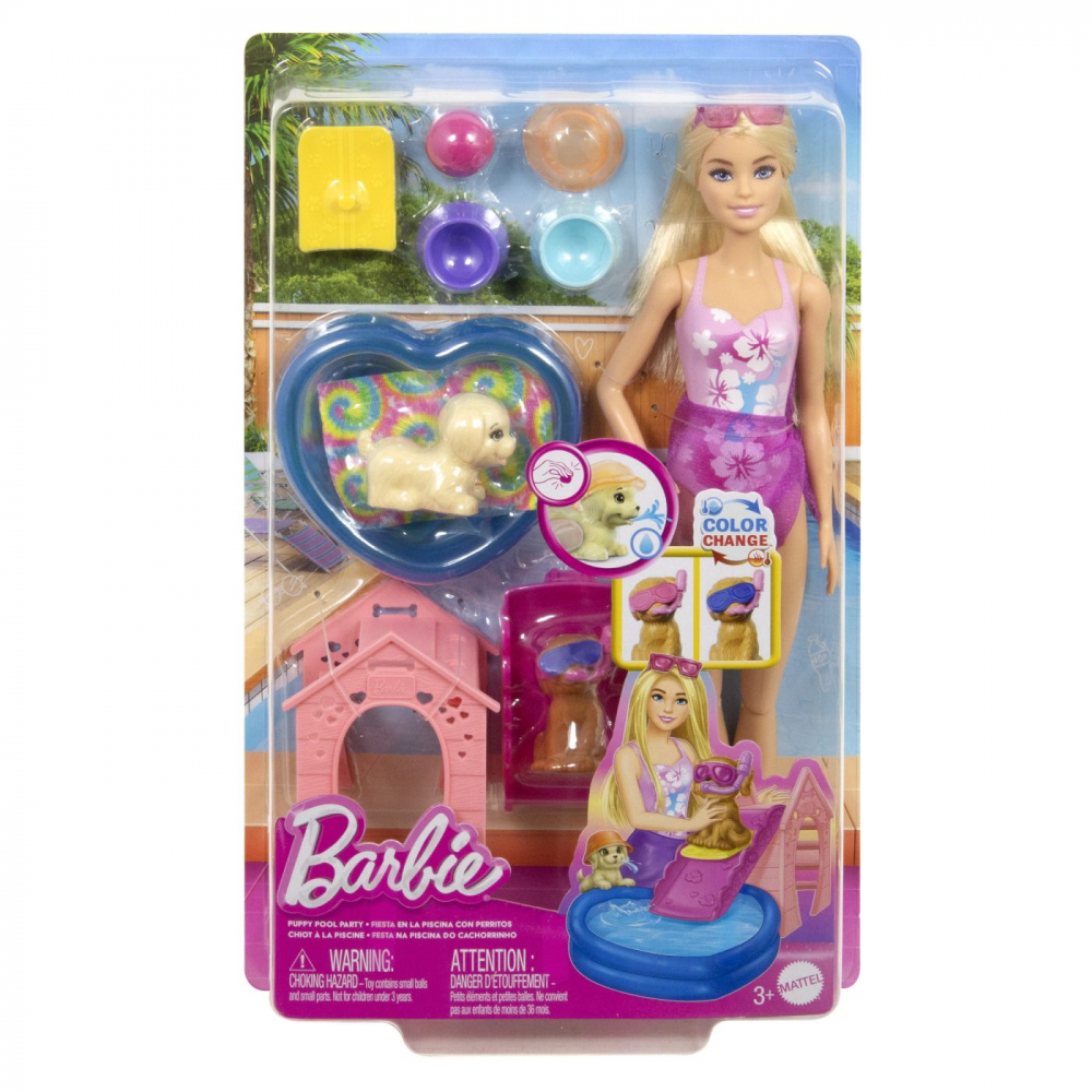 Barbie Color Change Piscină Cateluși - Mattel