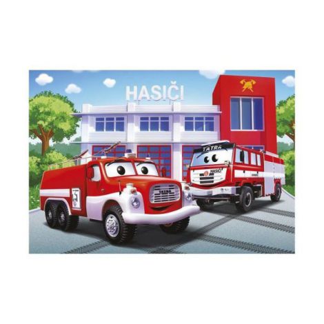Puzzle Masina de Pompieri 24 Piese Dinotoys - imagine 2