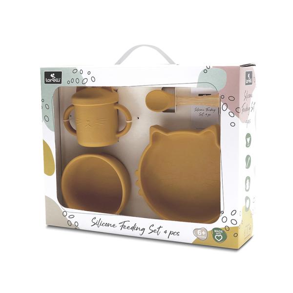 Set hranire Lorelli silicon 4 piese 6+ luni - imagine 2
