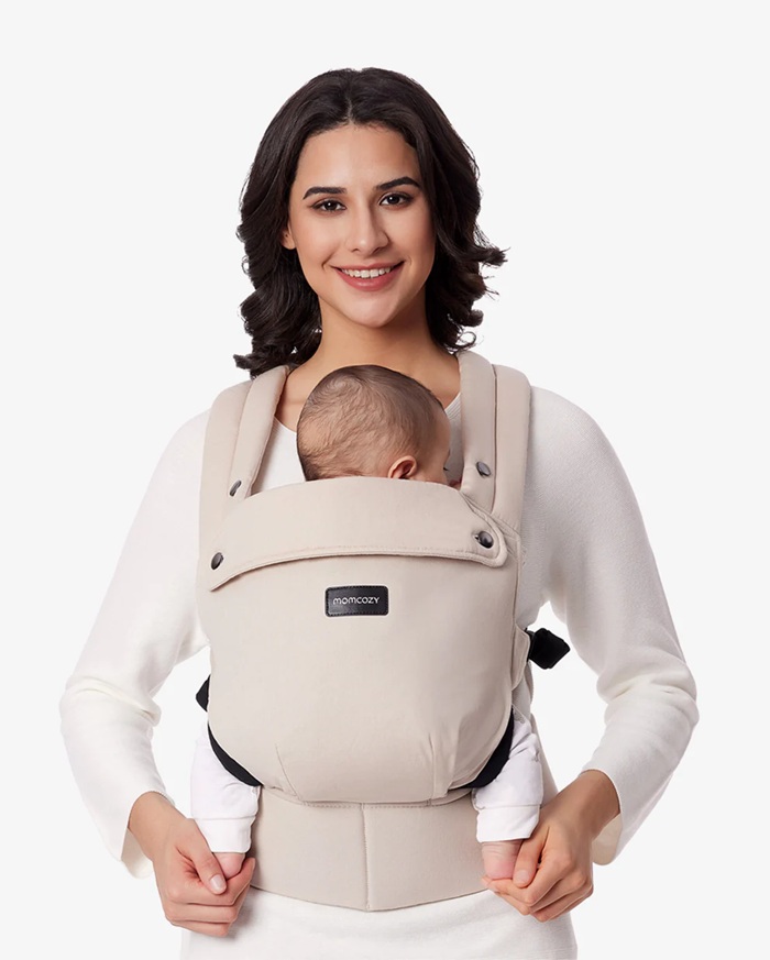 Marsupiu Ergonomic Momcozy PureHug Khaki - imagine 8