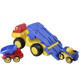 Transportor Miniland Dumpy cu Platformă și Mașini - imagine 3