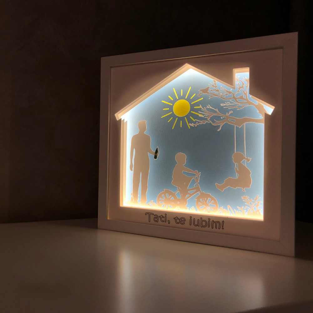Tablou Luminos Părinți și Copii Noorhandmadeatelier