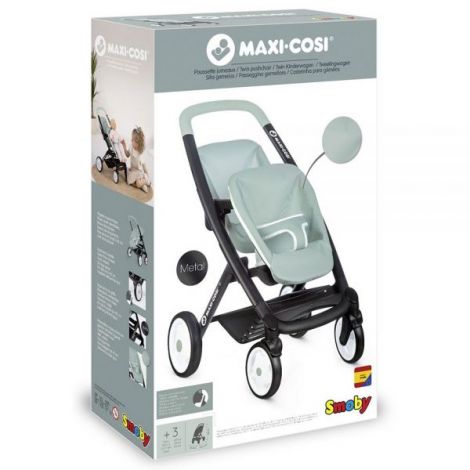 Carucior Twin Smoby Maxi Cosi pentru 2 papusi - imagine 6