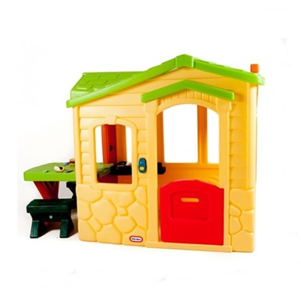 Casuță Little Tikes Picnic cu Terasă, Crem - imagine 4