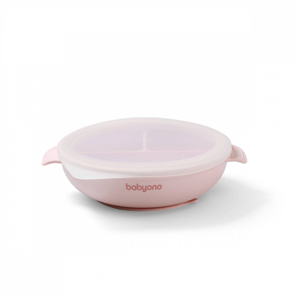 Farfurie Babyono cu Ventuza Roz - BLW - imagine 9