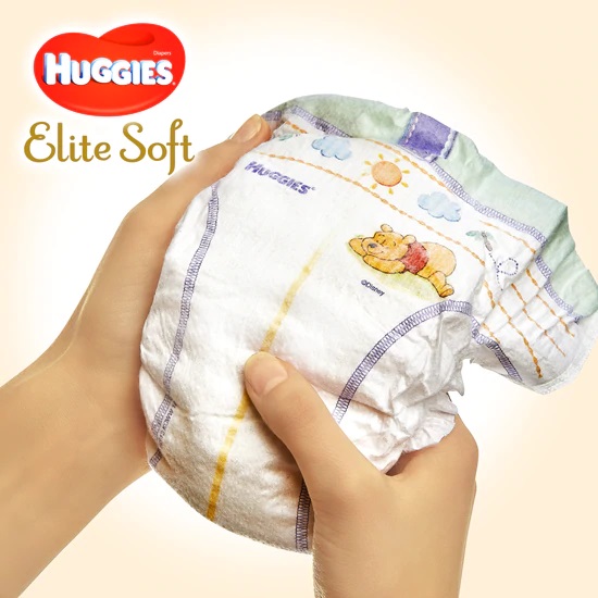 Huggies Elite Soft 4-6kg, 66buc - Confort Premium