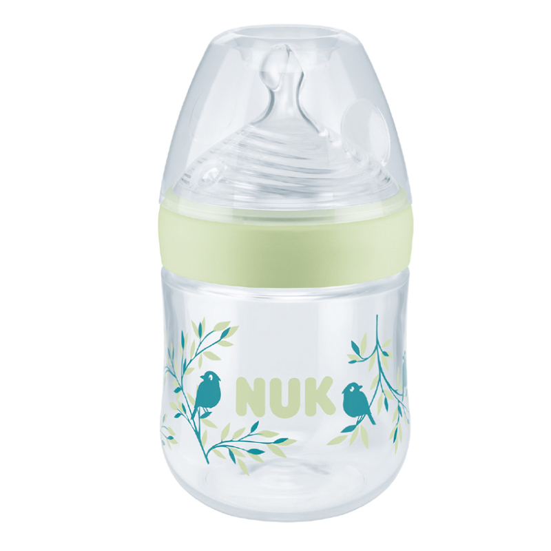 Biberon Nuk Nature Sense 150ml, Verde, 0-6 luni - imagine 2