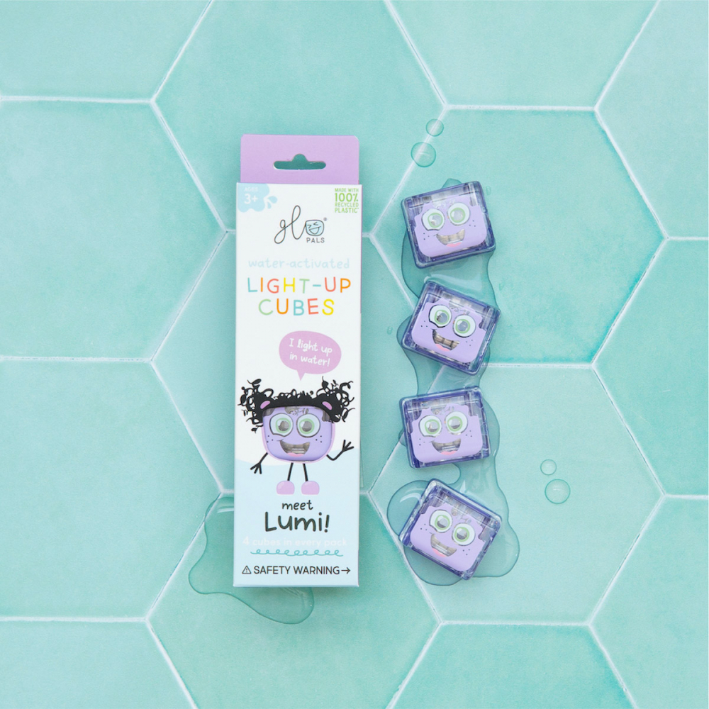 Jucărie Baie Luminoasă Lumi Glo Cube Mov | Glo Pals - imagine 5