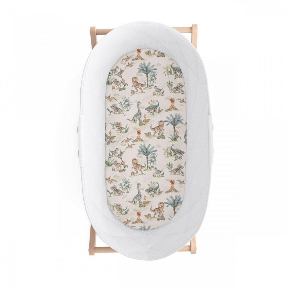 Cearsaf Landou Bumbac Dino | Babysteps Confort - imagine 2